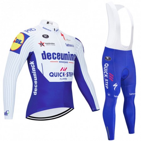 Conjunto Maillot + Culotte largo con tirantes 2020 Deceuninck-Quick-Step N001